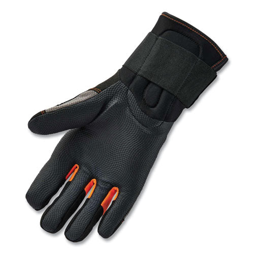 Proflex 9012 Certified Av Gloves + Wrist Support, Black, 2x-large, Pair