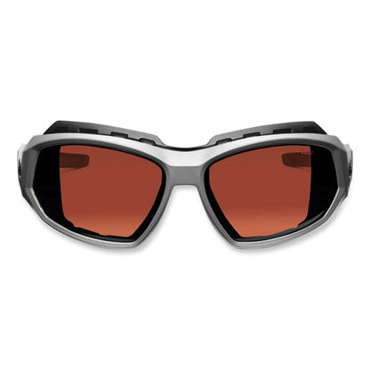 Skullerz Loki Safety Glasses/goggles, Gray Nylon Impact Frame, Polarized Copper Polycarbonate Lens