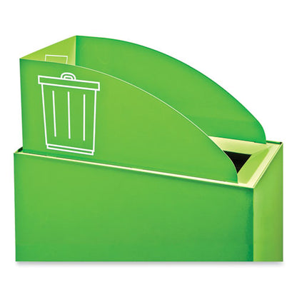 Mixx Recycling Center Lid, Topper Style, 9.87w X 19.87d X 0.62h, Green