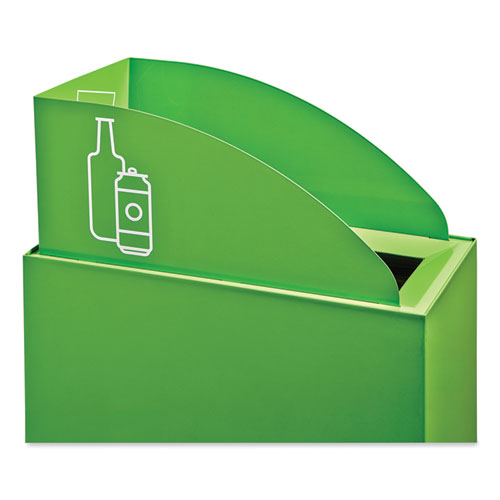 Mixx Recycling Center Lid, Topper Style, 9.87w X 19.87d X 0.62h, Green