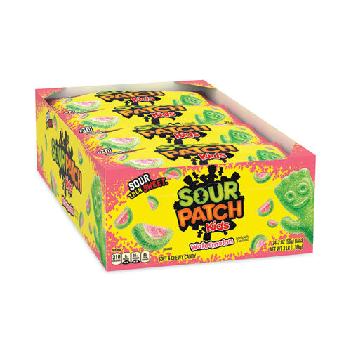 Chewy Candy, Watermelon, 2 Oz Bags, 24/carton