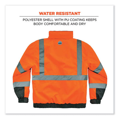 Glowear 8377 Class 3 Hi-vis Quilted Bomber Jacket, Orange, Large