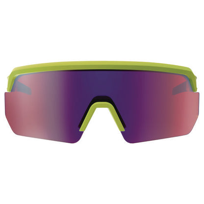 Skullerz Aegir-afaspm Anti-scratch And Enhanced Anti-fog Safety Glasses, Lime Frame, Purple Mirror, Polycarb Lens