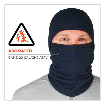 N-ferno 6847 Fr Dual Compliant Balaclava Face Mask, Polartec Fr Power Grid Fleece, One Size Fits Most, Navy