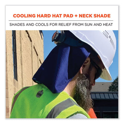 Chill-its 6717 Cooling Hard Hat Pad And Neck Shade - Polymers, 12.5 X 9.75, Blue