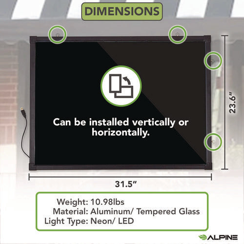 Led Illuminated Hanging Message Writing Board, 23.6