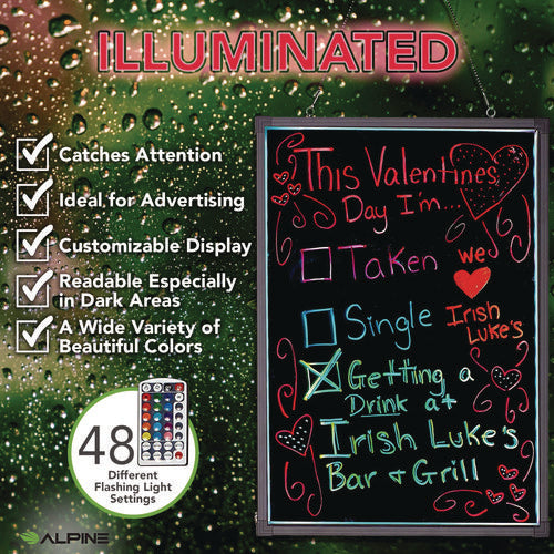 Led Illuminated Hanging Message Writing Board, 23.6