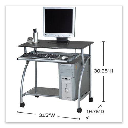 Eastwinds Series Argo Pc Workstation, 31.5" X 19.75" X 30.25", Anthracite