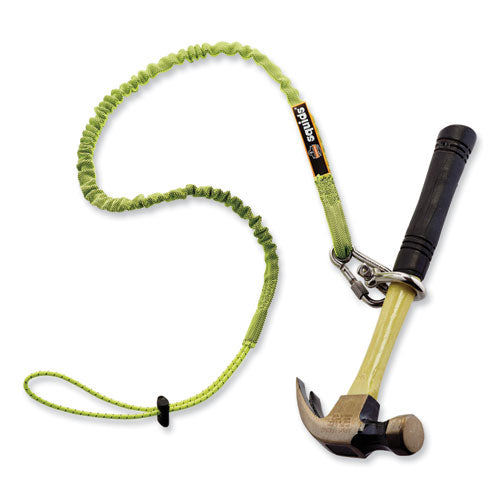 Squids 3101 Lanyard With Stainless Steel Carabiner + Cinch-loop, 15 Lb Max Working Capacity, 42" To 54" Long, Lime