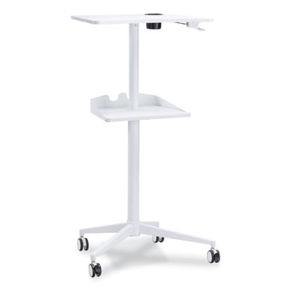 Vum Mobile Workstation, 30.75" X 22.28" X 36.12" To 48.25", White