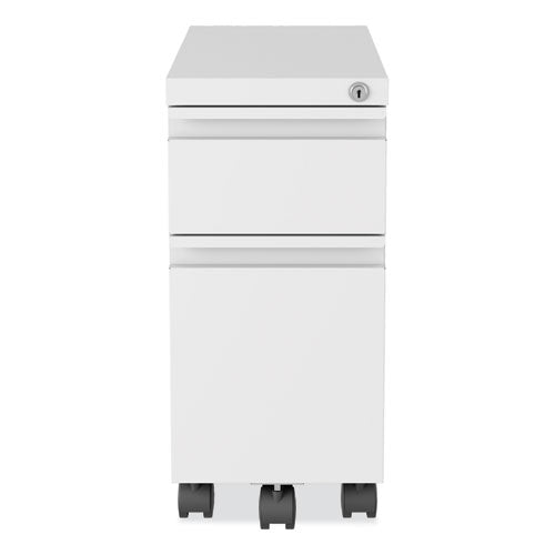 Zip Mobile Pedestal File, 2-drawer: Box/file, Legal/letter, White, 10 X 19.88 X 21.75