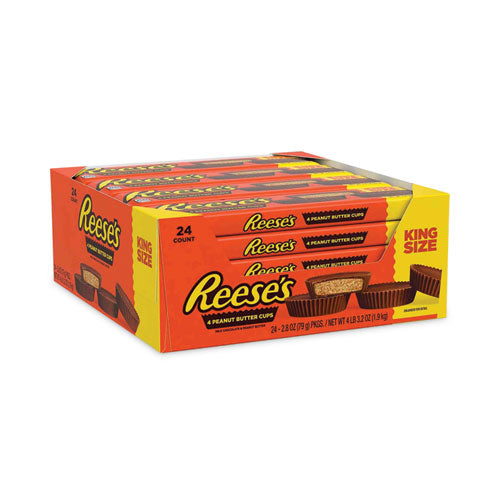 King Size Peanut Butter Cups, 2.8 Oz Bar, 24 Bars/carton