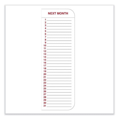 Monthly Planner Whiteboard With Radius Corners, Planning/scheduling Calendar, 36" X 24", White/red/black Surface