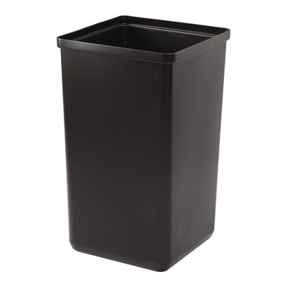 29 Gallon Trash/recycling Cans, Steel, Blue Mixed Recycling With Mixed Lid, Black Trash Can With Square Lid