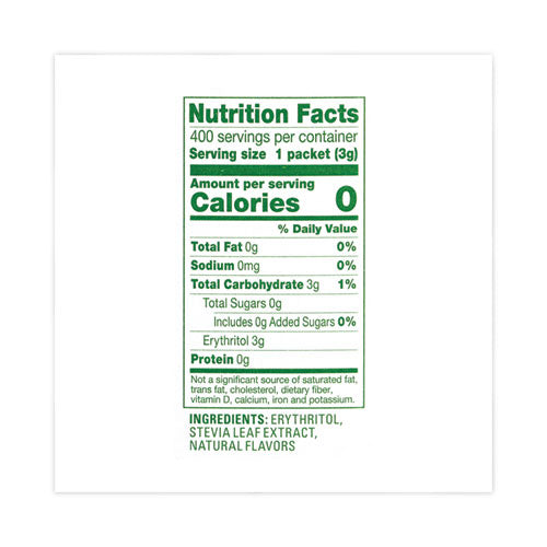 Natural Sugar Substitute, 1 G Packet, 400/carton