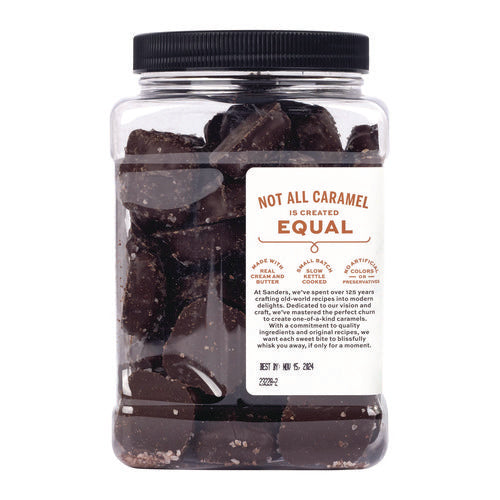 Dark Chocolate Caramel Sea Salt Tub, Dark Chocolate Caramel, 28 Oz Tub