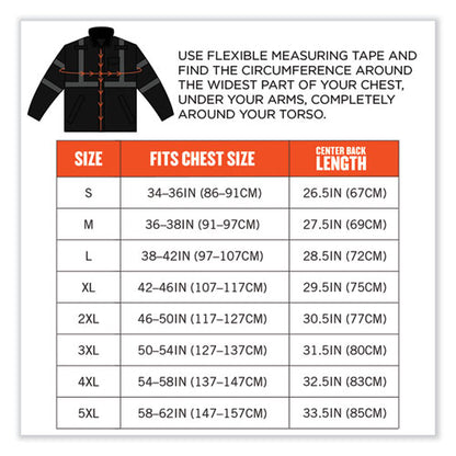 Glowear 8377ev Non-certified Hi-vis Quilted Bomber Jacket, Black, 3x-large