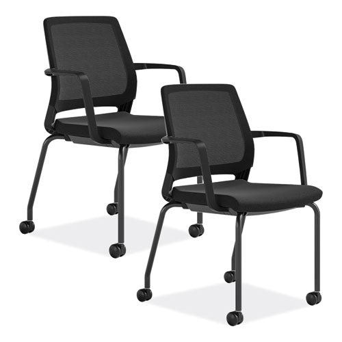 Medina Guest Chair, Supports Up To 275 Lb, 18" Seat Height, Black Seat/back/base