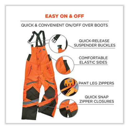 Glowear 8928 Class E Hi-vis Insulated Bibs, 2x-large, Orange