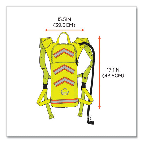 Chill-its 5155 Low Profile Hydration Pack, 2 L, Hi-vis Lime