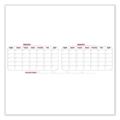 4 Month Whiteboard Calendar With Radius Corners, Planning/scheduling Calendar, 36" X 24", White/red/black Surface