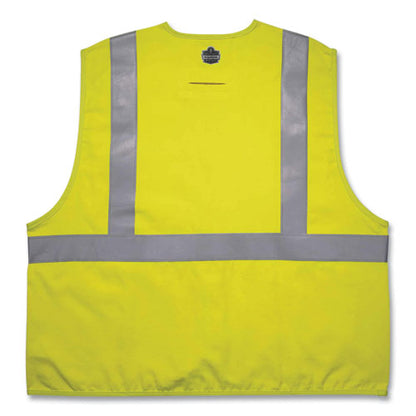 Glowear 8261frhl Class 2 Dual Compliant Fr Hook And Loop Safety Vest, 2x-large/3x-large, Lime