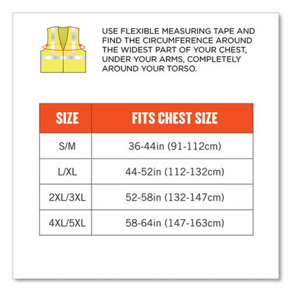 Glowear 8262frz Class 2 Fr Surveyor Zipper Vest, Tencel/modacrylic/para-aramid/kevlar, Small/medium, Lime