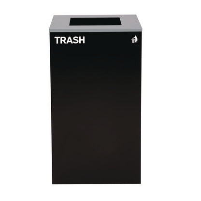 29 Gallon Trash/recycling Cans, Steel, Blue Recycling Can/mixed Lid, Green Compost Can And Black Trash Can With Square Lids