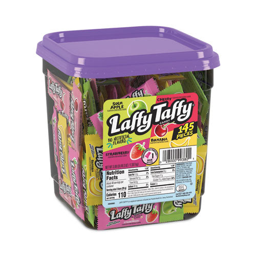 Laffy Taffy, Assorted Flavors, 3.08 Lb Tub, 145 Wrapped Pieces/tub