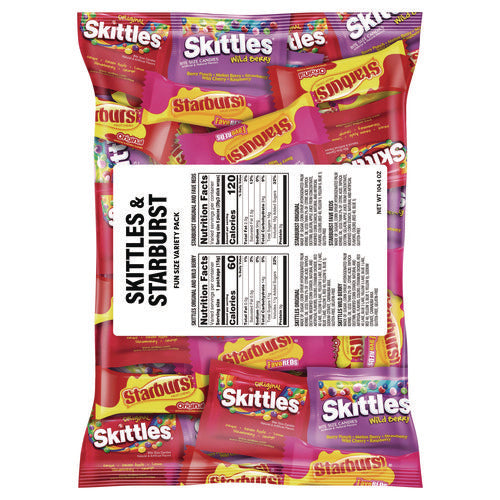 Skittles And Starburst Fun Size Variety Pack, 6 Lb 8.4 Oz Bag