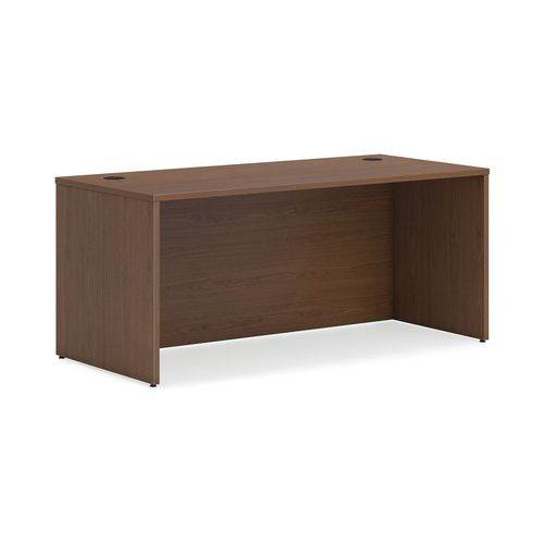 Mod Double Pedestal Desk Bundle, 66" X 30" X 29", Sepia Walnut