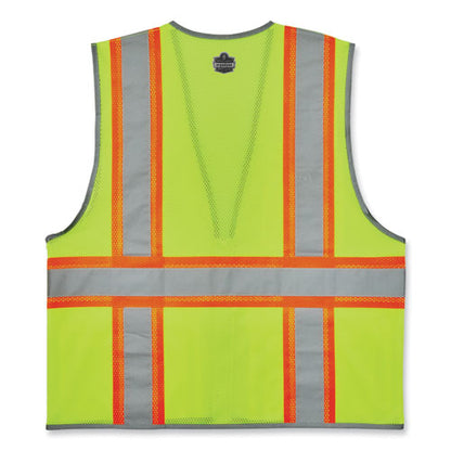 Glowear 8246z-s Single Size Class 2 Two-tone Mesh Vest, Polyester, X-large, Lime