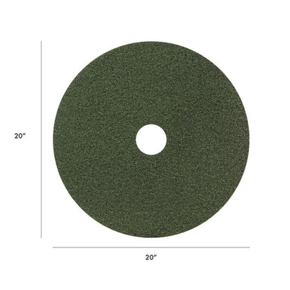 Black Diamond 3000 Grit Diamond Pad, 20" Diameter, Black/green, 2/carton