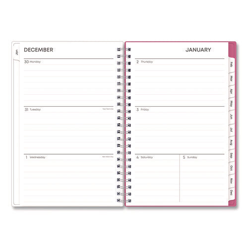 Bca Orchid Weekly/monthly Planner, Orchids Artwork, 8 X 5, White/pink Cover, 12-month (jan To Dec): 2025