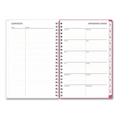 Bca Orchid Weekly/monthly Planner, Orchids Artwork, 8 X 5, White/pink Cover, 12-month (jan To Dec): 2025