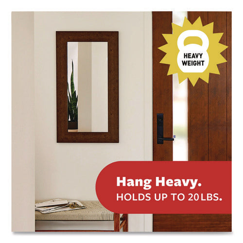 Picture Hanging Strips, X-large, Removable, Holds Up To 20 Lbs Per 4 Pairs, 0.88 X 4.38, White, 4 Pairs/pack