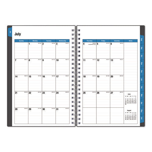 Collegiate Academic Year Weekly/monthly Planner, 8 X 5, Charcoal Gray Cover, 12-month: July 2024 To June 2025