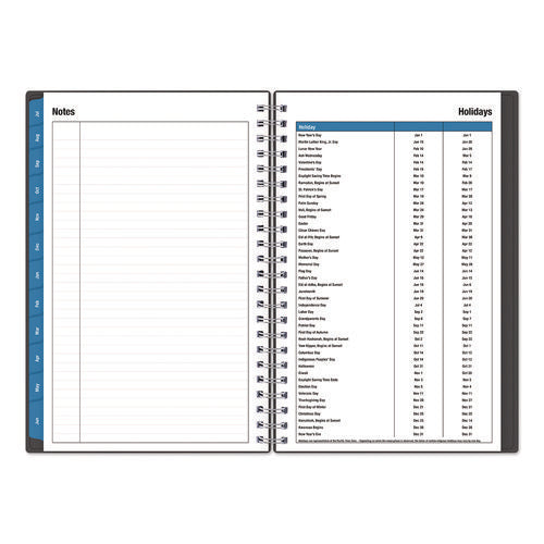 Collegiate Academic Year Weekly/monthly Planner, 8 X 5, Charcoal Gray Cover, 12-month: July 2024 To June 2025