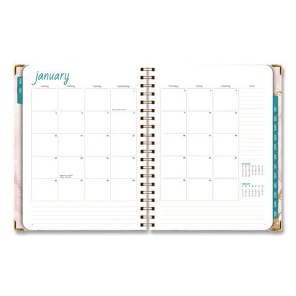 Marble Weekly/monthly Planner, 11 X 8.5, Pink Marble/gold Cover, 14-month: Nov 2024 To Dec 2025