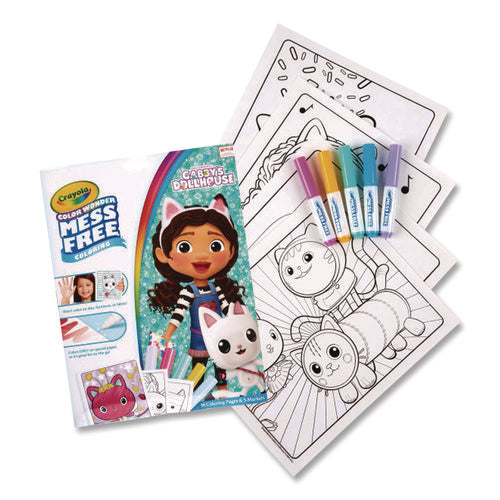 Gabby's Dollhouse Color Wonder Kit, (18) Coloring Pages, (5) Gabby's Collection Markers