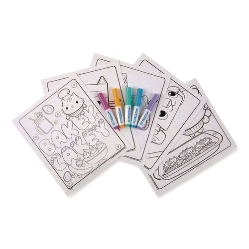 Gabby's Dollhouse Color Wonder Kit, (18) Coloring Pages, (5) Gabby's Collection Markers