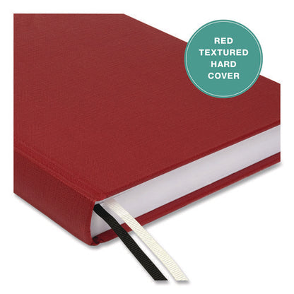 Classic Hardbound Daily Planner, 12.5 X 8, Red/gold Cover, 12-month (jan To Dec): 2025