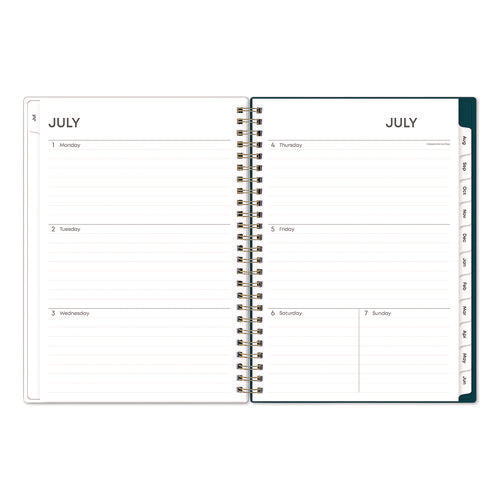 Greta Academic Year Weekly/monthly Planner, Floral Artwork, 8.63 X 5.88, Green Cover, 12-month: July 2024 To June 2025