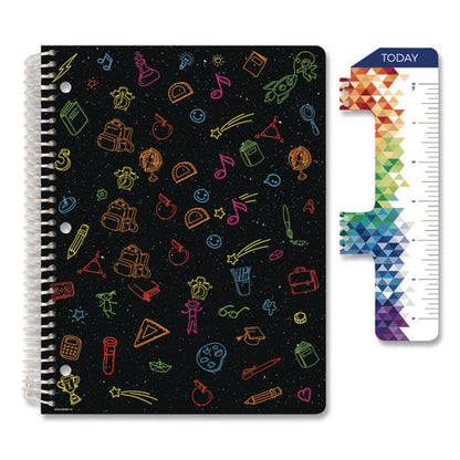 Chalkboard Doodles Weekly/monthly Student Planner, Academic Artwork, 11 X 8.5, Multicolor Cover, 11-month: Aug 2024-june 2025