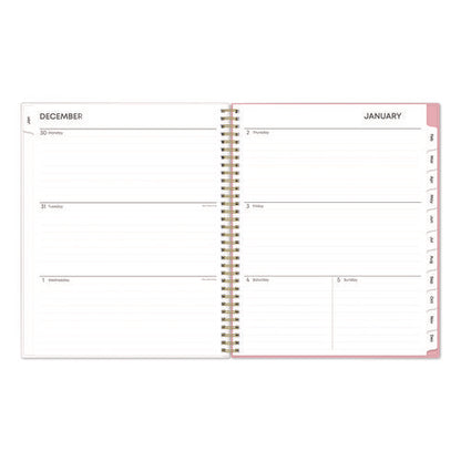 Mimi Pink Weekly/monthly Planner, Floral Artwork, 11 X 8.5, Pink/blue/rose Cover, 12-month (jan To Dec): 2025