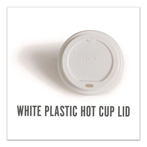 Plastic Hot Cup Lids, Fits 10 Oz To 16 Oz Cups, White, 500/carton