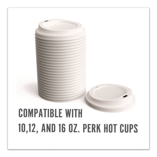 Plastic Hot Cup Lids, Fits 10 Oz To 16 Oz Cups, White, 500/carton