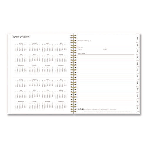 Laurel Weekly/monthly Planner, Springtime Floral Artwork, 11 X 8.5, Mint Green/multicolor Cover, 12-month (jan To Dec): 2025