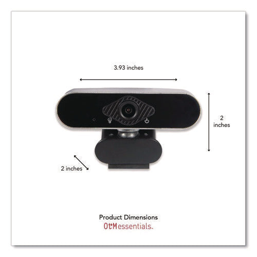 Hd Elite Portable Webcam, 1920 X 1080 Pixels, 2 Mpixel, Black