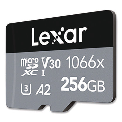 Professional Silver Series Microsdxc Memory Card, Uhs-i, V30 Class 10, 256 Gb